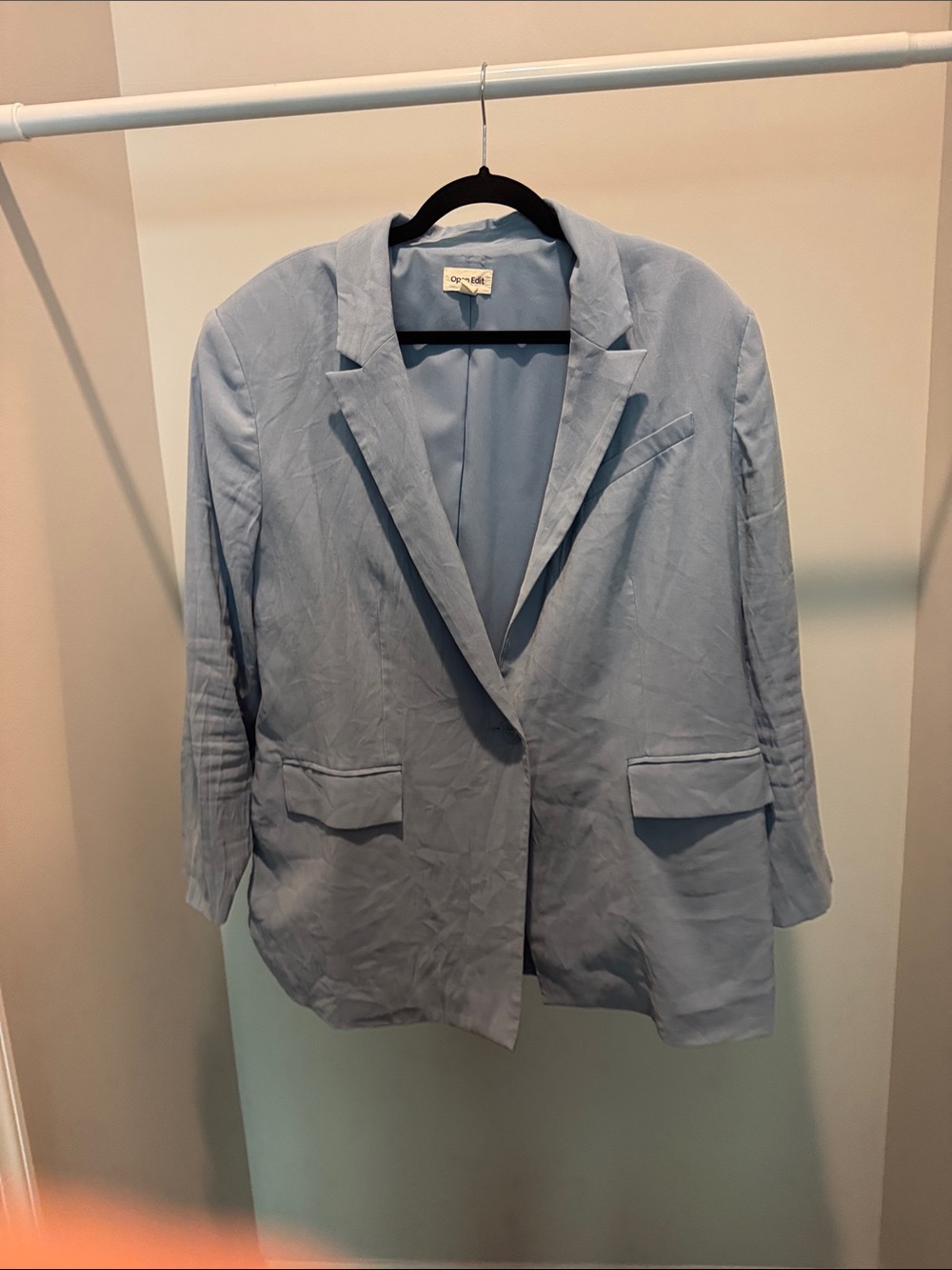 Oversized Light Blue Women's Blazer Jacket